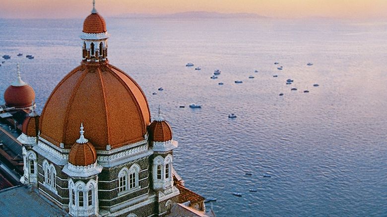 <b>The Taj Mahal Palace Exterior</b>. Images powered by <a href=https://www.travelagewest.com/Hotels/Mumbai/
