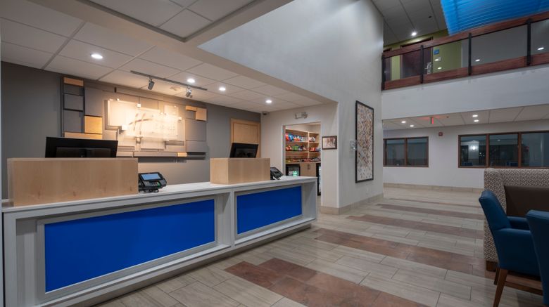 <b>Holiday Inn Express & Suites Coon Rapids Lobby</b>. Images powered by <a href="https://www.leonardoworldwide.com/" title="Leonardo Worldwide" target="_blank">Leonardo</a>.
