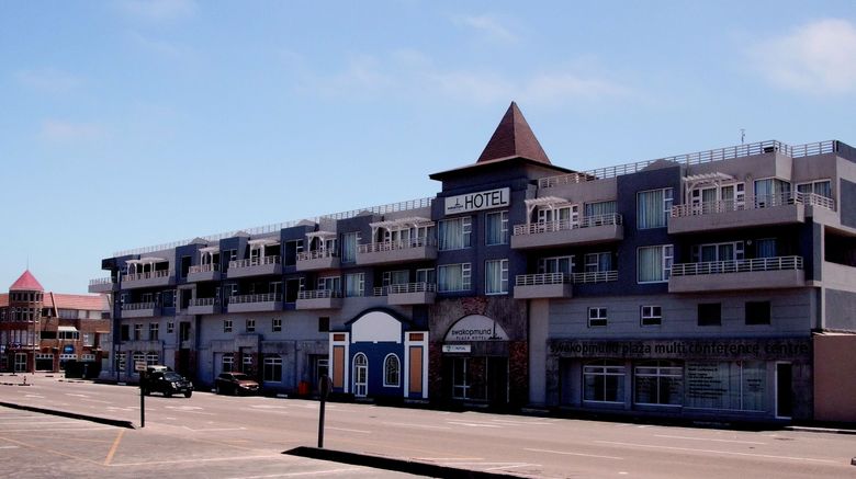 Swakopmund Plaza Hotel Exterior. Images powered by <a href="https://www.leonardoworldwide.com" target="_blank" rel="noopener">Leonardo</a>.