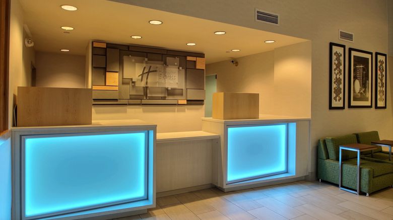 <b>Holiday Inn Express & Suites Airport Lobby</b>. Images powered by <a href="https://www.leonardoworldwide.com/" title="Leonardo Worldwide" target="_blank">Leonardo</a>.