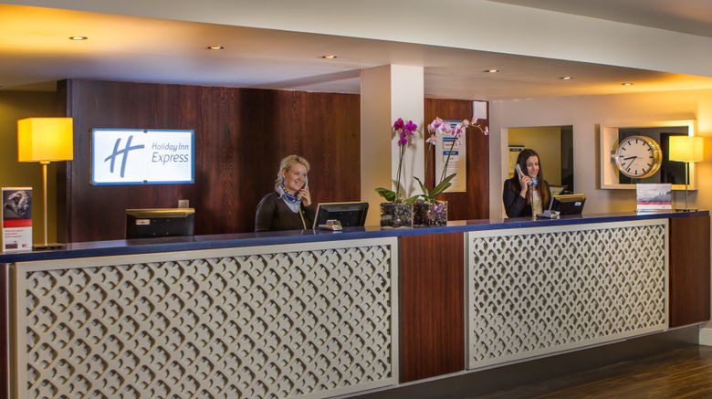 <b>Holiday Inn Express Royal Docks Lobby</b>. Images powered by <a href="https://www.leonardoworldwide.com/" title="Leonardo Worldwide" target="_blank">Leonardo</a>.