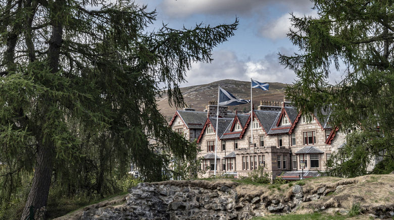 Fife Arms Hotel Exterior. Images powered by <a href=https://www.travelweekly.com/Hotels/Braemar-Scotland/