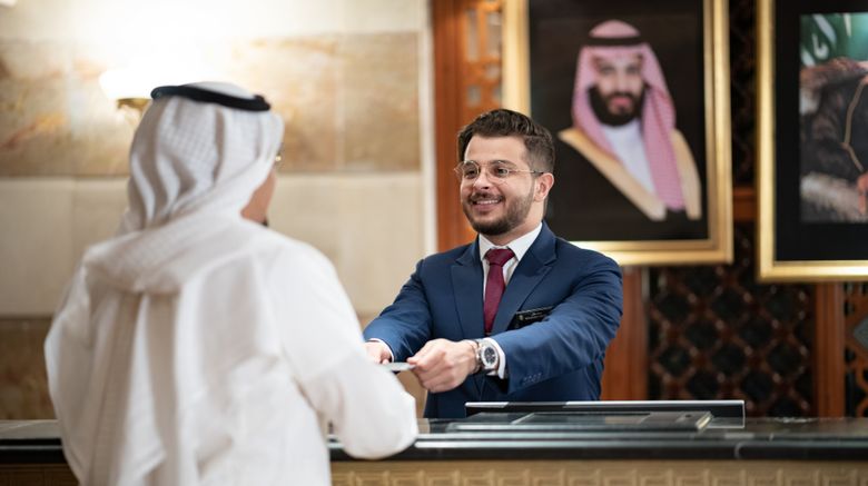 <b>Dar Al Iman InterContinental Madinah Lobby</b>. Images powered by <a href="https://www.leonardoworldwide.com/" title="Leonardo Worldwide" target="_blank">Leonardo</a>.