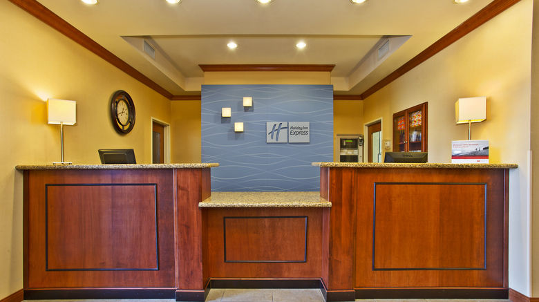 <b>Holiday Inn Express Hotel & Suites Lobby</b>. Images powered by <a href="https://leonardo.com/" title="Leonardo Worldwide" target="_blank">Leonardo</a>.