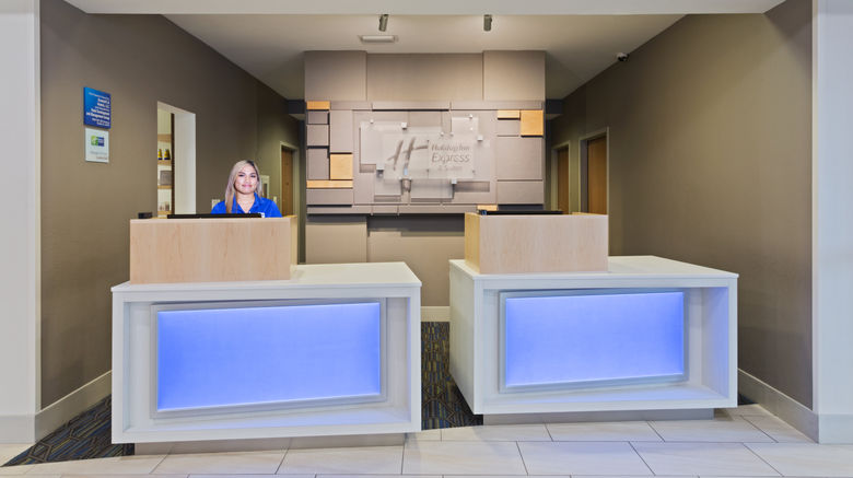 <b>Holiday Inn Express Lobby</b>. Images powered by <a href="https://www.leonardoworldwide.com/" title="Leonardo Worldwide" target="_blank">Leonardo</a>.