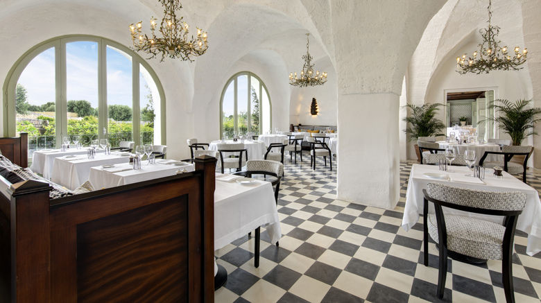 <b>Rocco Forte Masseria Torre Maizza Restaurant</b>. Images powered by <a href="https://www.leonardoworldwide.com/" title="Leonardo Worldwide" target="_blank">Leonardo</a>.