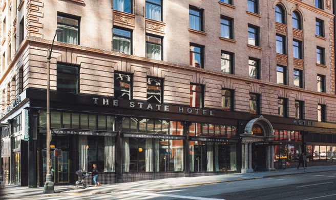 State Hotel Seattle Exterior