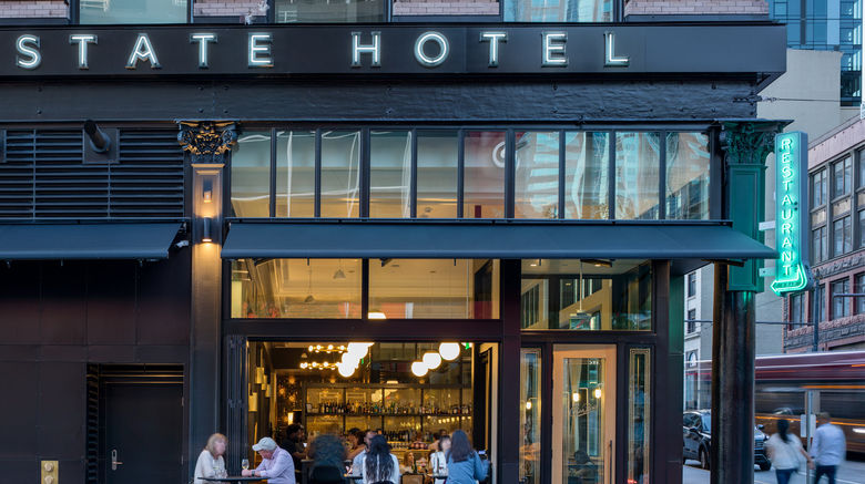 <b>State Hotel Seattle Exterior</b>. Images powered by <a href="https://www.leonardoworldwide.com/" title="Leonardo Worldwide" target="_blank">Leonardo</a>.