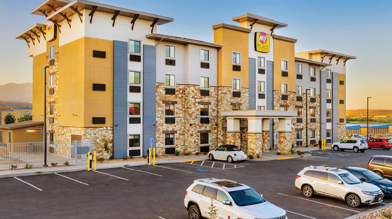 <b>My Place Hotel-St. George Exterior</b>. Images powered by <a href="https://www.leonardoworldwide.com/" title="Leonardo Worldwide" target="_blank">Leonardo</a>.