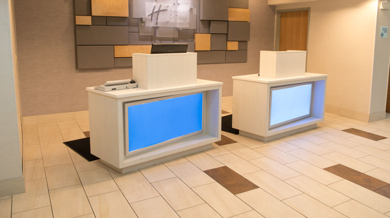 <b>Holiday Inn Express Elkhart Lobby</b>. Images powered by <a href="https://www.leonardoworldwide.com/" title="Leonardo Worldwide" target="_blank">Leonardo</a>.
