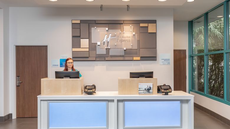 <b>Holiday Inn Express Pensacola Beach Lobby</b>. Images powered by <a href="https://www.leonardoworldwide.com/" title="Leonardo Worldwide" target="_blank">Leonardo</a>.