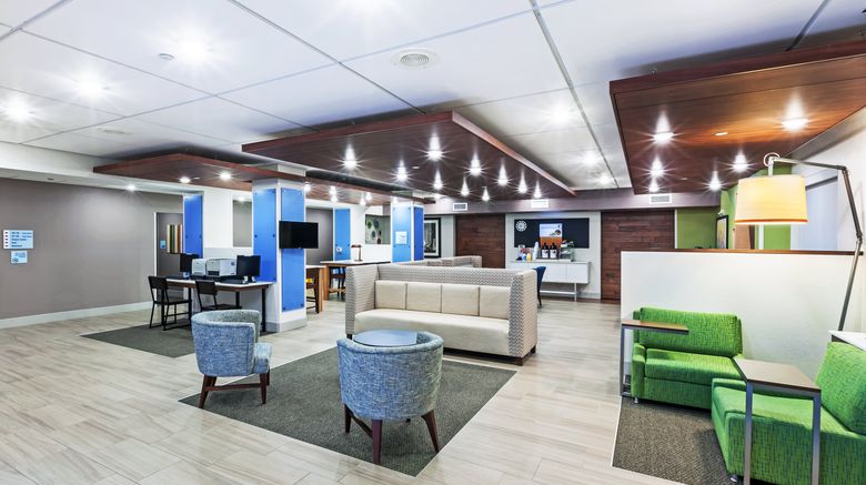 <b>Holiday Inn Express & Suites Lobby</b>. Images powered by <a href="https://leonardo.com/" title="Leonardo Worldwide" target="_blank">Leonardo</a>.