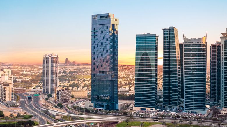 Taj Jumeirah Lakes Towers Exterior. Images powered by <a href="https://www.leonardoworldwide.com" target="_blank" rel="noopener">Leonardo</a>.