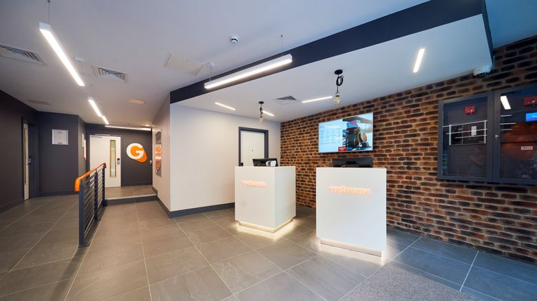 <b>easyHotel London City Shoreditch Lobby</b>. Images powered by <a href="https://www.leonardoworldwide.com/" title="Leonardo Worldwide" target="_blank">Leonardo</a>.