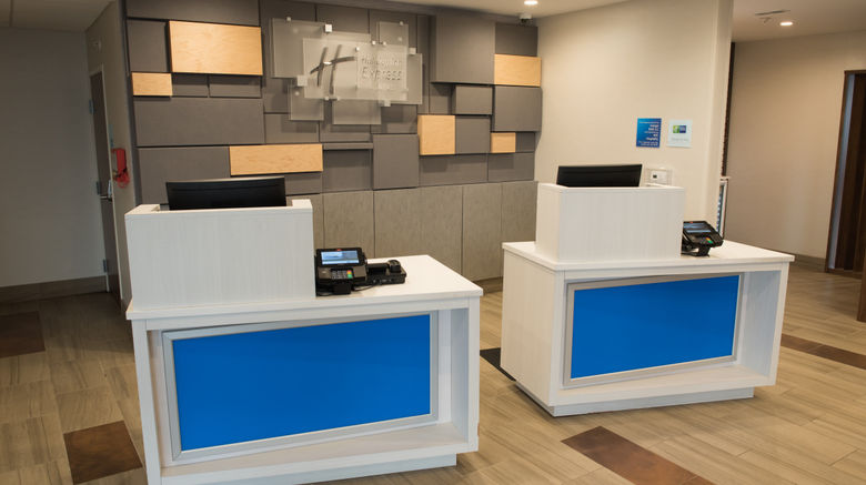<b>Holiday Inn Express & Stes Louisville N Lobby</b>. Images powered by <a href="https://www.leonardoworldwide.com/" title="Leonardo Worldwide" target="_blank">Leonardo</a>.