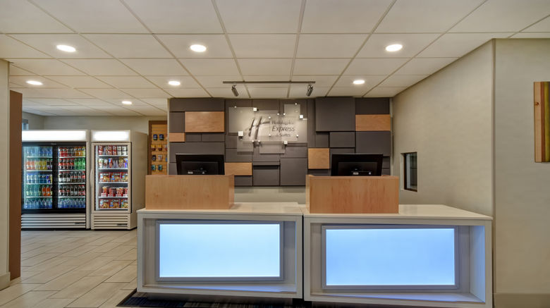 <b>Holiday Inn Express & Suites Lobby</b>. Images powered by <a href="https://www.leonardoworldwide.com/" title="Leonardo Worldwide" target="_blank">Leonardo</a>.