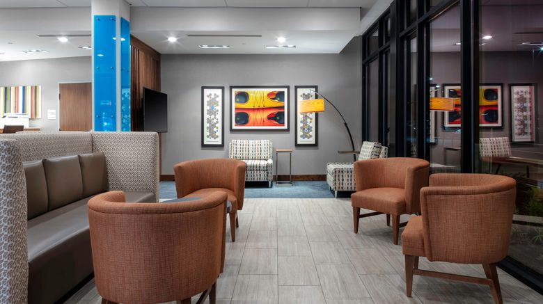 <b>Holiday Inn Express & Suites The Dalles Lobby</b>. Images powered by <a href="https://www.leonardoworldwide.com/" title="Leonardo Worldwide" target="_blank">Leonardo</a>.