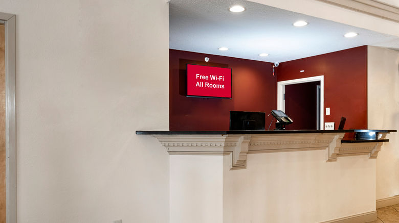 <b>Red Roof Inn Clifton Park Lobby</b>. Images powered by <a href="https://www.leonardoworldwide.com/" title="Leonardo Worldwide" target="_blank">Leonardo</a>.