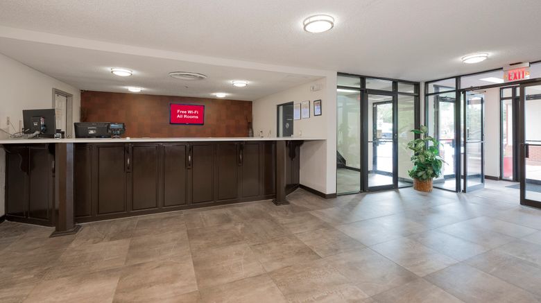 <b>Red Roof PLUS & Suites Opelika Lobby</b>. Images powered by <a href="https://www.leonardoworldwide.com/" title="Leonardo Worldwide" target="_blank">Leonardo</a>.