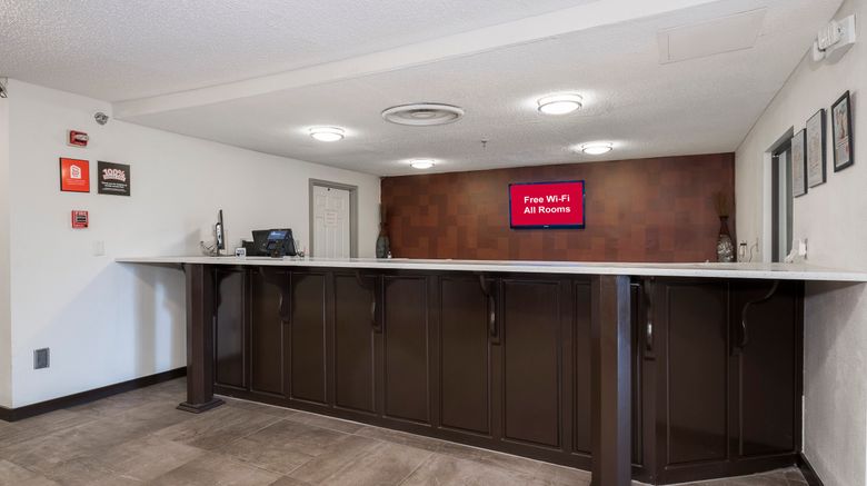 <b>Red Roof PLUS & Suites Opelika Lobby</b>. Images powered by <a href="https://www.leonardoworldwide.com/" title="Leonardo Worldwide" target="_blank">Leonardo</a>.