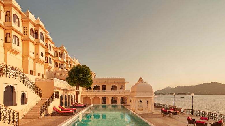 <b>Fateh Prakash Palace Pool</b>. Images powered by <a href=https://www.travelagewest.com/Hotels/Udaipur-India/