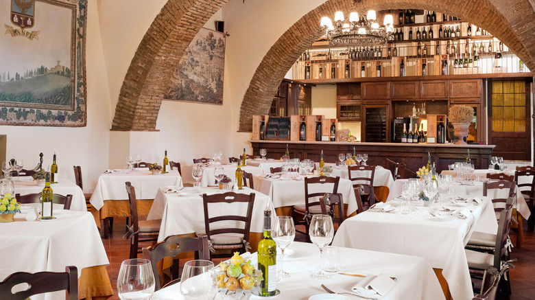 <b>Castello Banfi-Il Borgo Restaurant</b>. Images powered by <a href=https://www.travelagewest.com/Hotels/Montalcino-Italy/