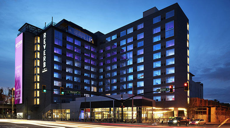 Reverb by Hard Rock Downtown Atlanta Exterior. Images powered by <a href="https://www.leonardoworldwide.com" target="_blank" rel="noopener">Leonardo</a>.