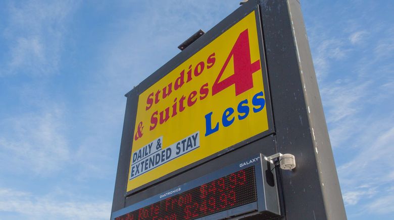 <b>Studios & Suites 4 Less Battlefield Blvd Exterior</b>. Images powered by <a href="https://www.leonardoworldwide.com/" title="Leonardo Worldwide" target="_blank">Leonardo</a>.