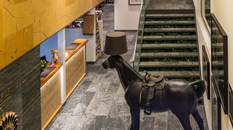 <b>Nira Alpina, a Design Hotel Lobby</b>. Images powered by <a href="https://www.leonardoworldwide.com/" title="Leonardo Worldwide" target="_blank">Leonardo</a>.
