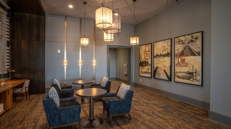 <b>Hotel Indigo Columbus at Riverfront Pl Lobby</b>. Images powered by <a href="https://www.leonardoworldwide.com/" title="Leonardo Worldwide" target="_blank">Leonardo</a>.