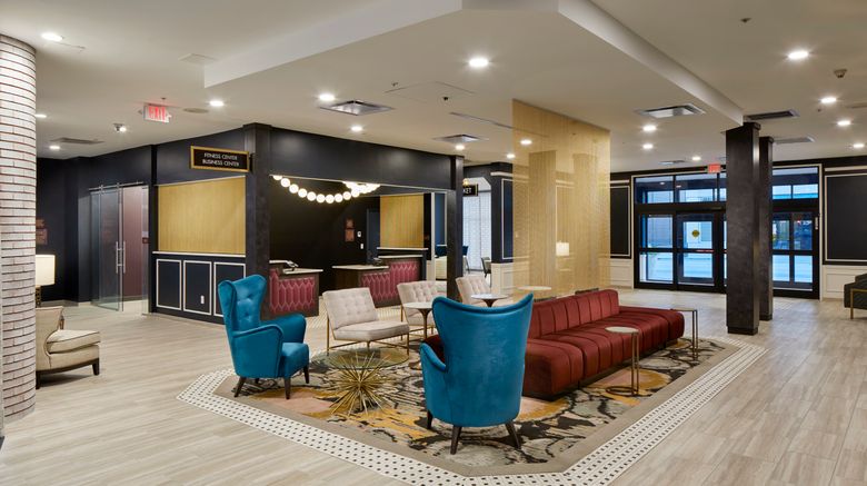 <b>Hotel Indigo Cleveland Downtown Lobby</b>. Images powered by <a href="https://www.leonardoworldwide.com/" title="Leonardo Worldwide" target="_blank">Leonardo</a>.
