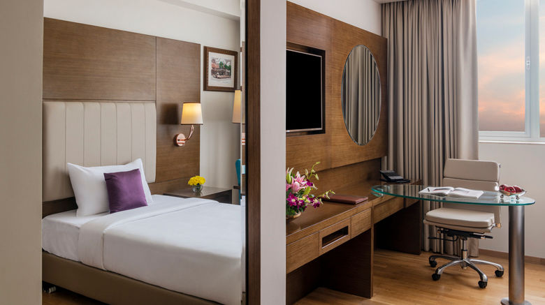 <b>Vivanta Thiruvananthapuram Room</b>. Images powered by <a href="https://www.leonardoworldwide.com/" title="Leonardo Worldwide" target="_blank">Leonardo</a>.