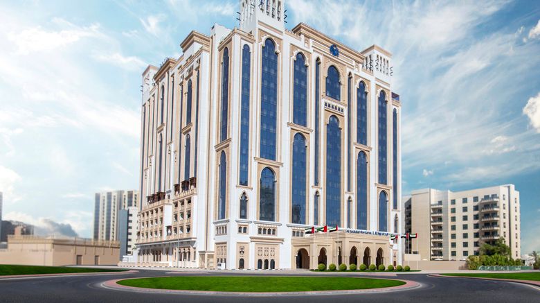Al Jaddaf Rotana Suite Hotel Exterior. Images powered by <a href="https://www.leonardoworldwide.com" target="_blank" rel="noopener">Leonardo</a>.