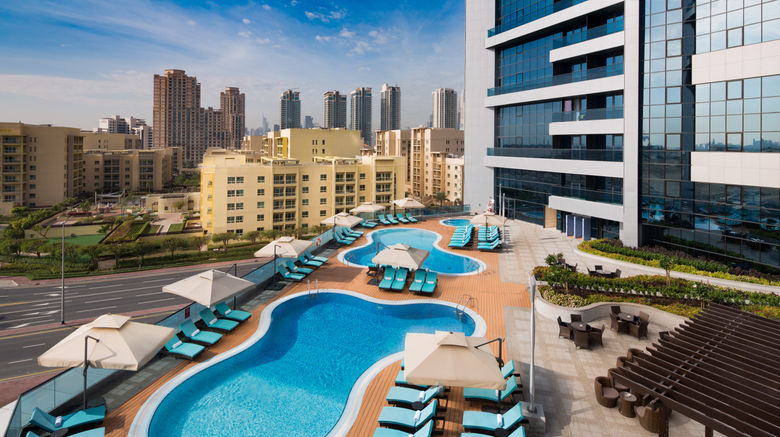<b>Radisson Blu Hotel, Dubai Barsha Heights Exterior</b>. Images powered by <a href="https://www.leonardoworldwide.com/" title="Leonardo Worldwide" target="_blank">Leonardo</a>.