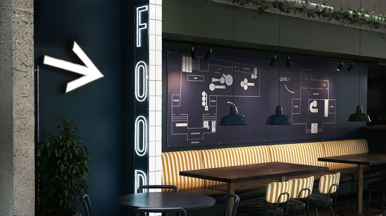 <b>Book1 Design Hostel Restaurant</b>. Images powered by <a href="https://leonardo.com/" title="Leonardo Worldwide" target="_blank">Leonardo</a>.