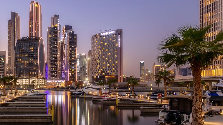 <b>Hotel Indigo Dubai Downtown Exterior</b>. Images powered by <a href="https://www.leonardoworldwide.com/" title="Leonardo Worldwide" target="_blank">Leonardo</a>.