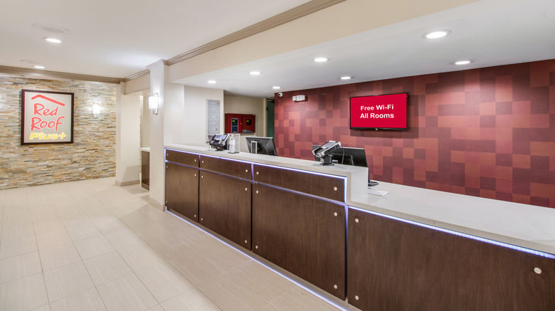 <b>Red Roof PLUS+ Dallas - Addison Lobby</b>. Images powered by <a href="https://www.leonardoworldwide.com/" title="Leonardo Worldwide" target="_blank">Leonardo</a>.