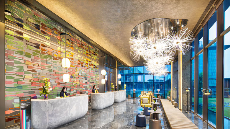 <b>Hotel Indigo Suzhou Yangcheng Lake Lobby</b>. Images powered by <a href="https://www.leonardoworldwide.com/" title="Leonardo Worldwide" target="_blank">Leonardo</a>.