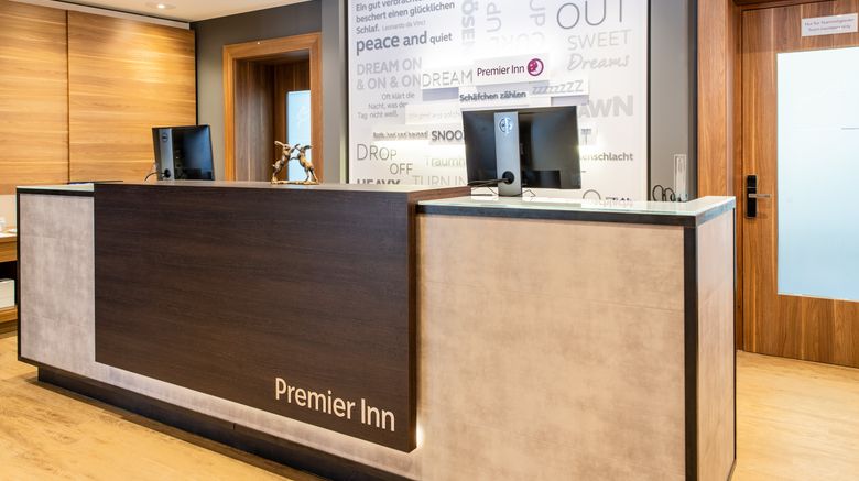 <b>Premier Inn Passau Weisser Hase Lobby</b>. Images powered by <a href="https://www.leonardoworldwide.com/" title="Leonardo Worldwide" target="_blank">Leonardo</a>.