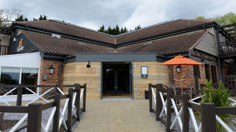 <b>Premier Inn Chessington Exterior</b>. Images powered by <a href="https://www.leonardoworldwide.com/" title="Leonardo Worldwide" target="_blank">Leonardo</a>.