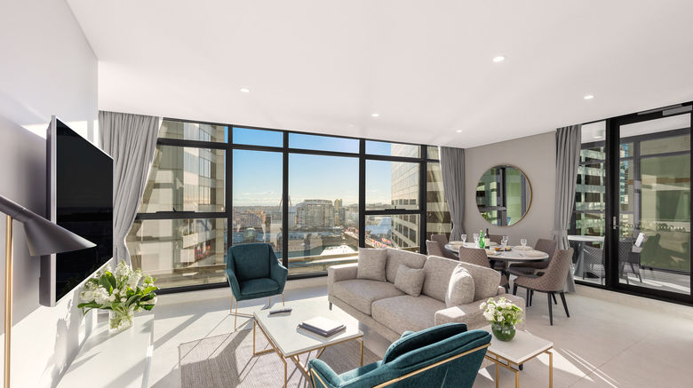 <b>Meriton Suites Sussex Street, Sydney Suite</b>. Images powered by <a href="https://www.leonardoworldwide.com/" title="Leonardo Worldwide" target="_blank">Leonardo</a>.