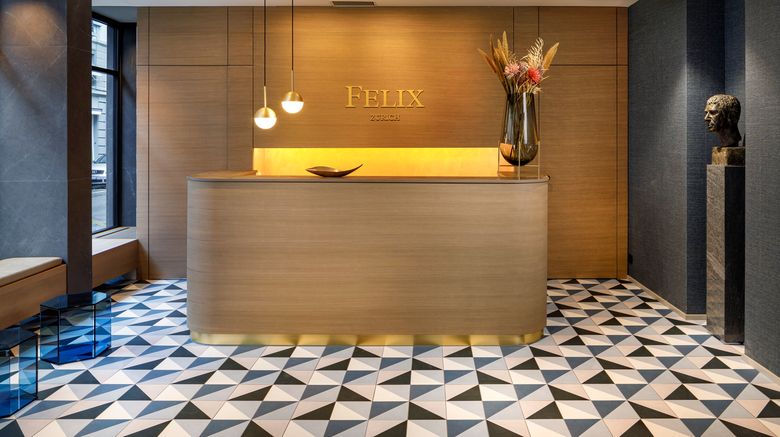 <b>Hotel Felix Zurich Lobby</b>. Images powered by <a href="https://www.leonardoworldwide.com/" title="Leonardo Worldwide" target="_blank">Leonardo</a>.