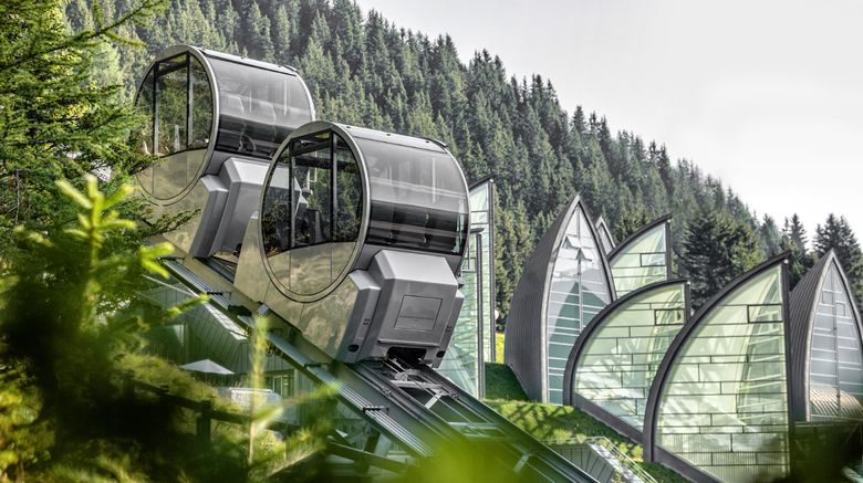 Tschuggen Grand Hotel Exterior. Images powered by <a href=https://www.travelweekly.com/Hotels/Arosa-Switzerland/