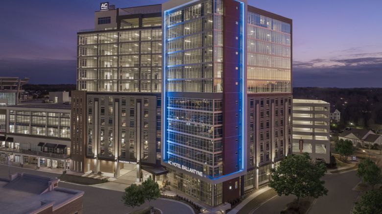 AC Hotel Charlotte Ballantyne Exterior. Images powered by <a href="https://www.leonardoworldwide.com" target="_blank" rel="noopener">Leonardo</a>.