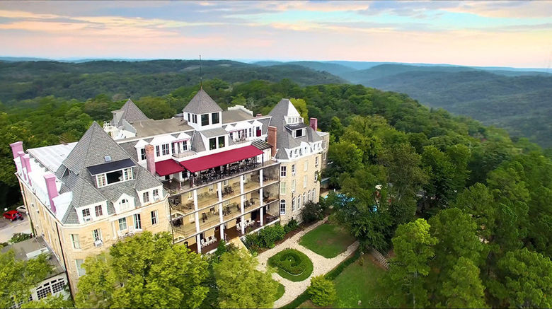 1886 Crescent Hotel  and  Spa Exterior. Images powered by <a href=https://www.travelweekly.com/Hotels/Eureka-Springs-AR/