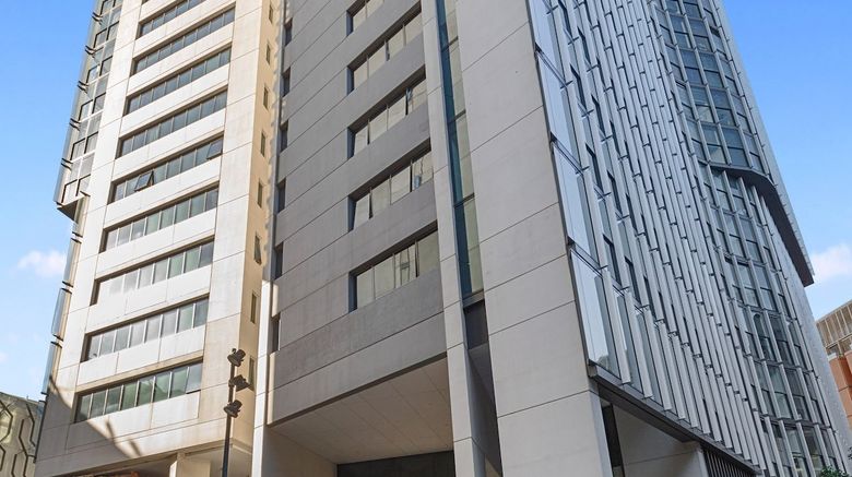 Astra Apartments Sydney Chippendale Exterior. Images powered by <a href="https://www.leonardoworldwide.com" target="_blank" rel="noopener">Leonardo</a>.