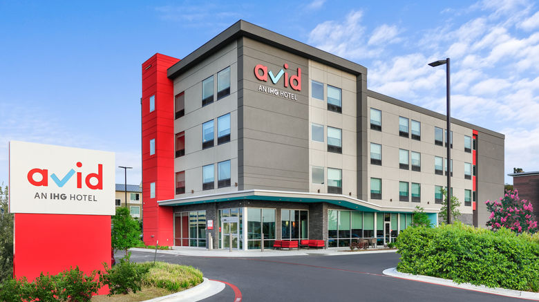 <b>avid hotels Austin-Tech Ridge Exterior</b>. Images powered by <a href="https://www.leonardoworldwide.com/" title="Leonardo Worldwide" target="_blank">Leonardo</a>.