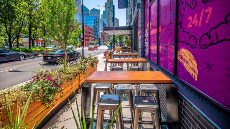 <b>Moxy Chicago Downtown Restaurant</b>. Images powered by <a href="https://www.leonardoworldwide.com/" title="Leonardo Worldwide" target="_blank">Leonardo</a>.