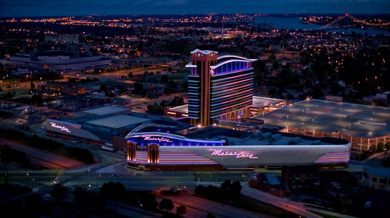 MotorCity Casino Hotel Exterior. Images powered by <a href="https://www.leonardoworldwide.com" target="_blank" rel="noopener">Leonardo</a>.