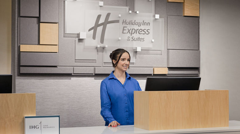 <b>Holiday Inn Express & Suites Lobby</b>. Images powered by <a href="https://www.leonardoworldwide.com/" title="Leonardo Worldwide" target="_blank">Leonardo</a>.